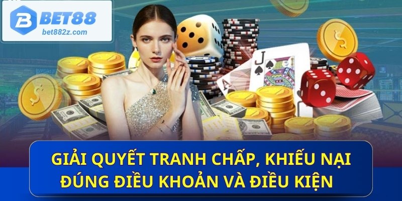 giải quyết tranh chấp, khiếu nại đúng Điều khoản và điều kiện 